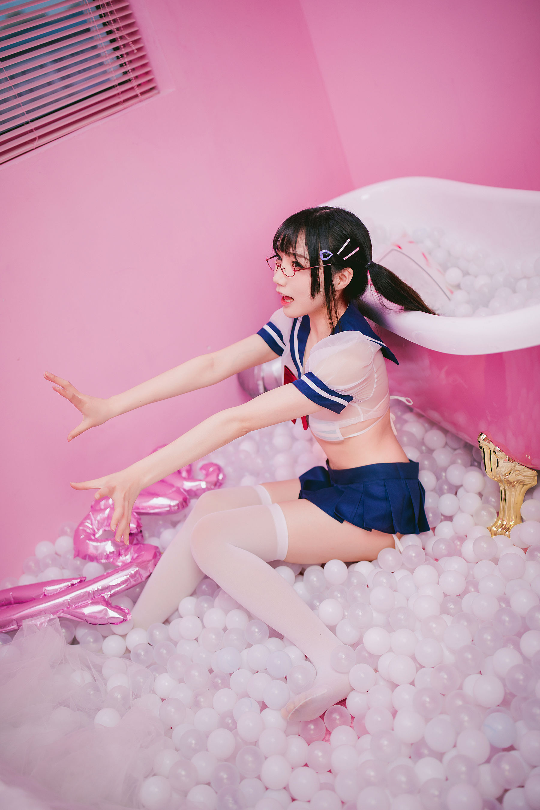 [网红COSER写真] 萝莉福利真央Mao - JK第7张