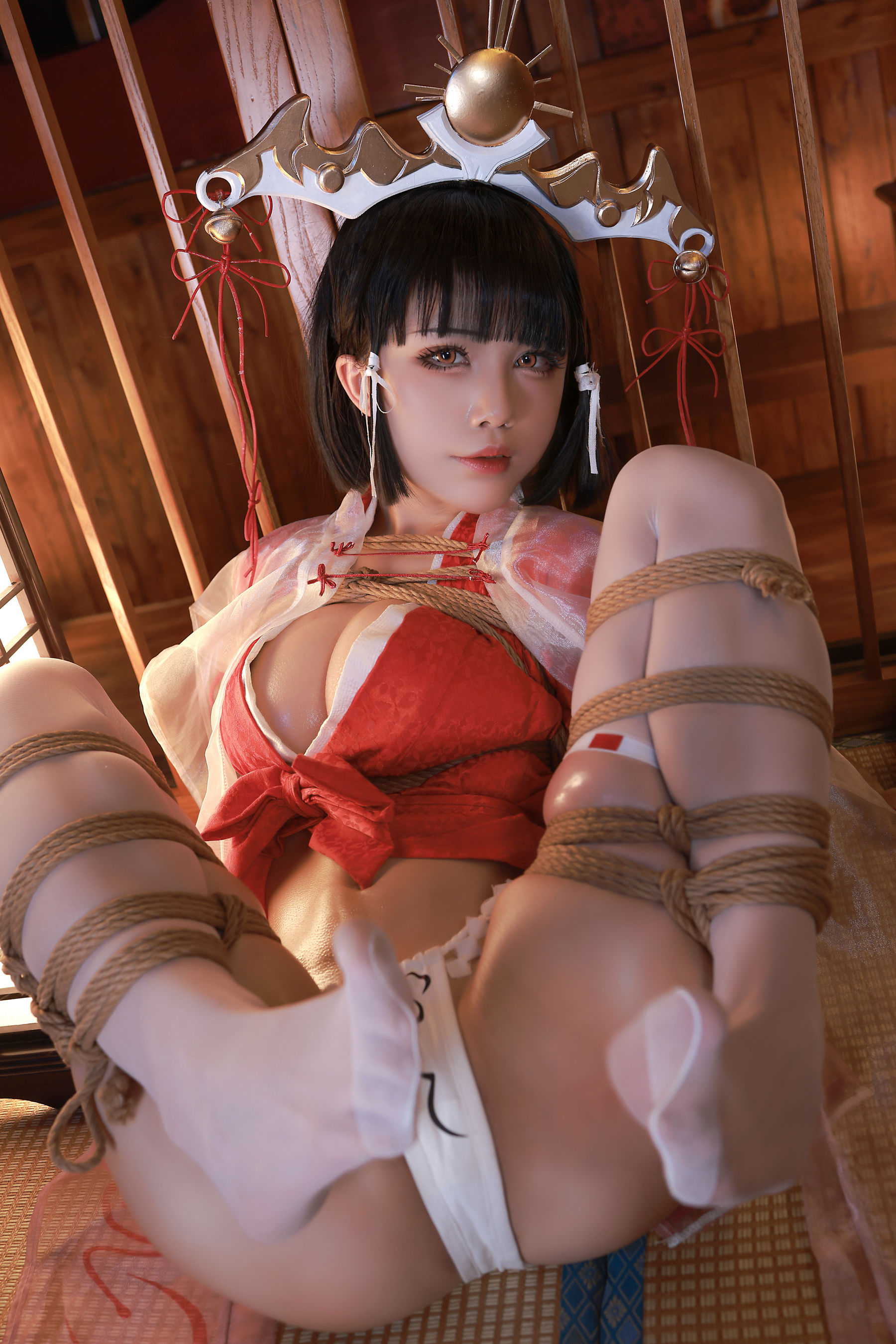 [COS福利] 动漫博主水淼aqua - 黑兽 辉夜巫女第20张