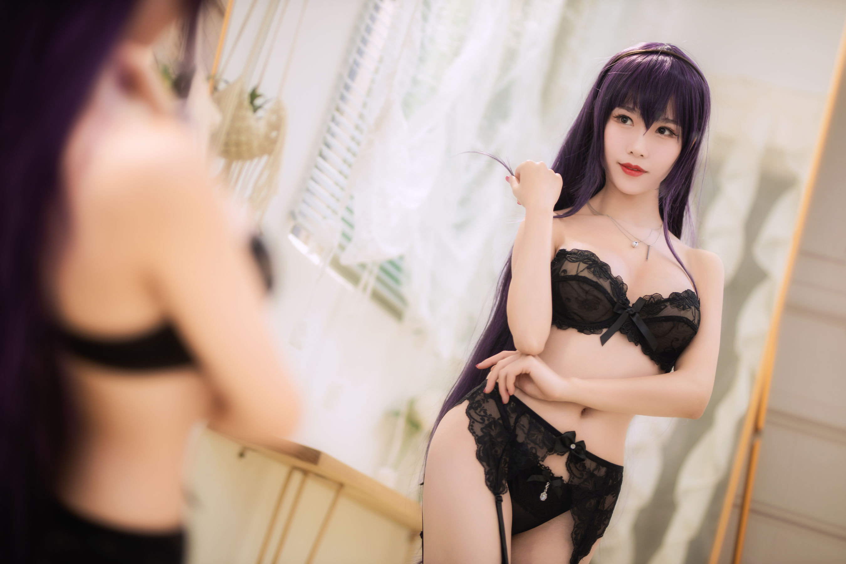 [COS福利] 抖娘-利世 - 霞之丘诗羽 内衣第3张