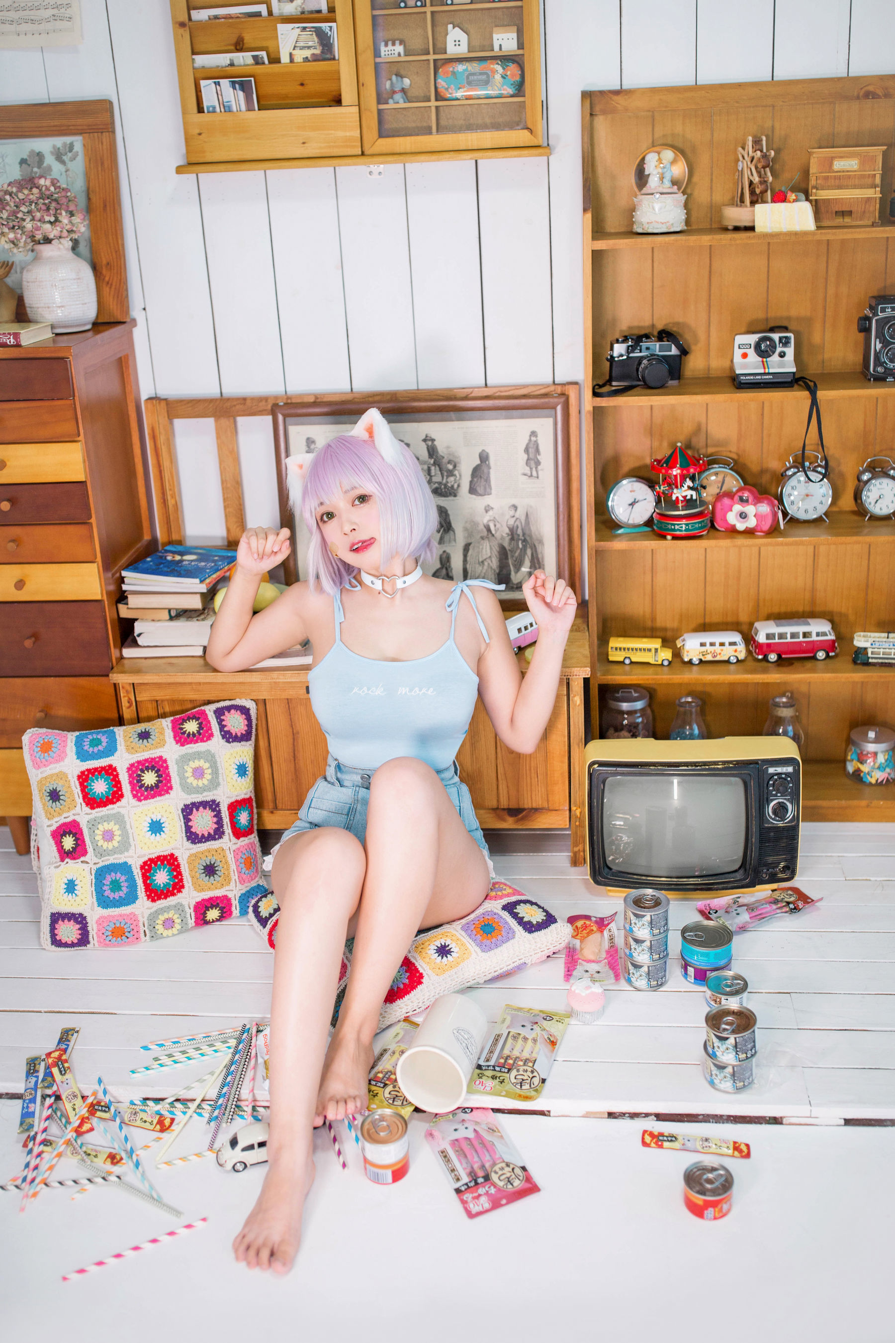 [网红COSER] 大眼萌妹黑猫猫OvO - 养猫小课堂第7张