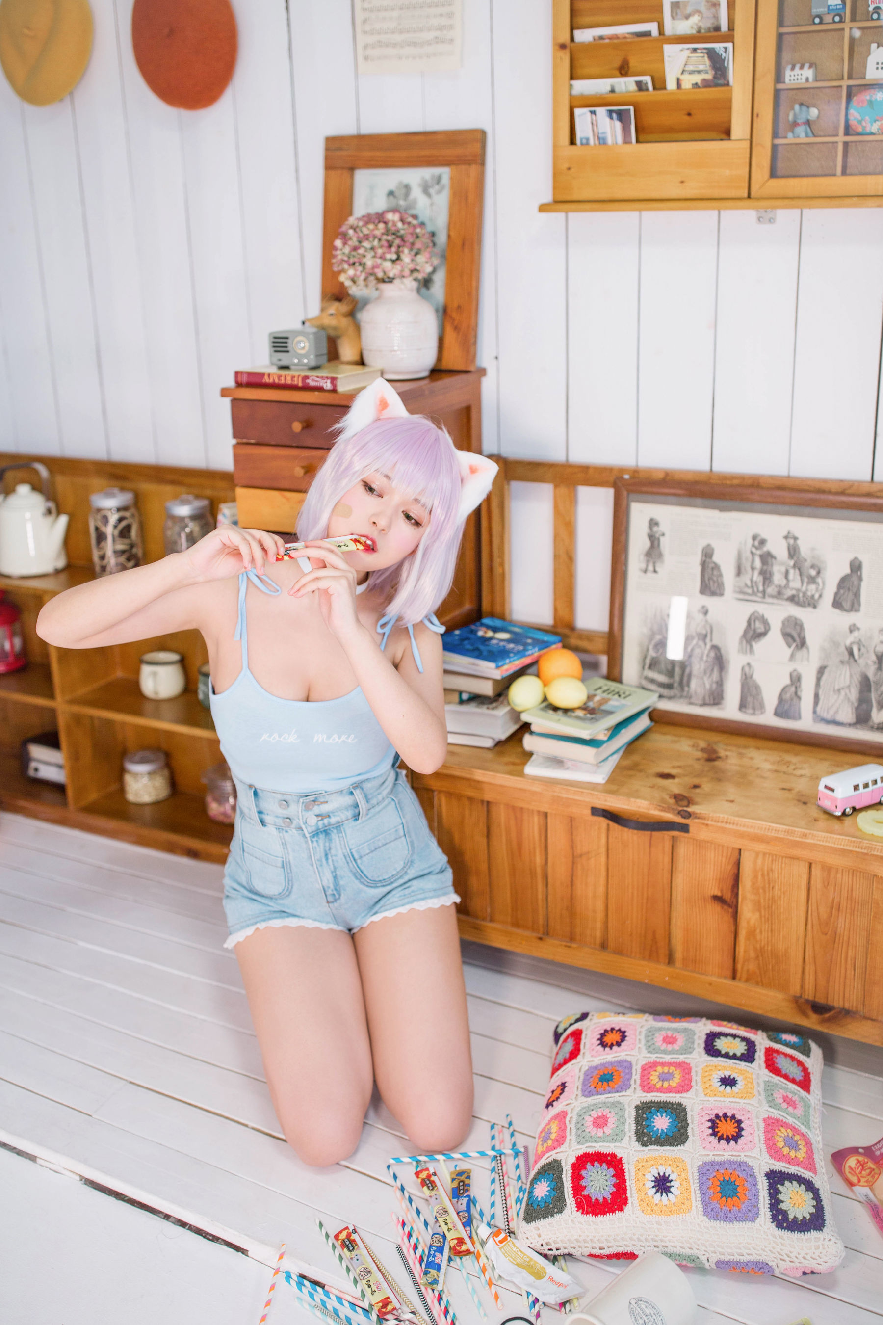 [网红COSER] 大眼萌妹黑猫猫OvO - 养猫小课堂第8张