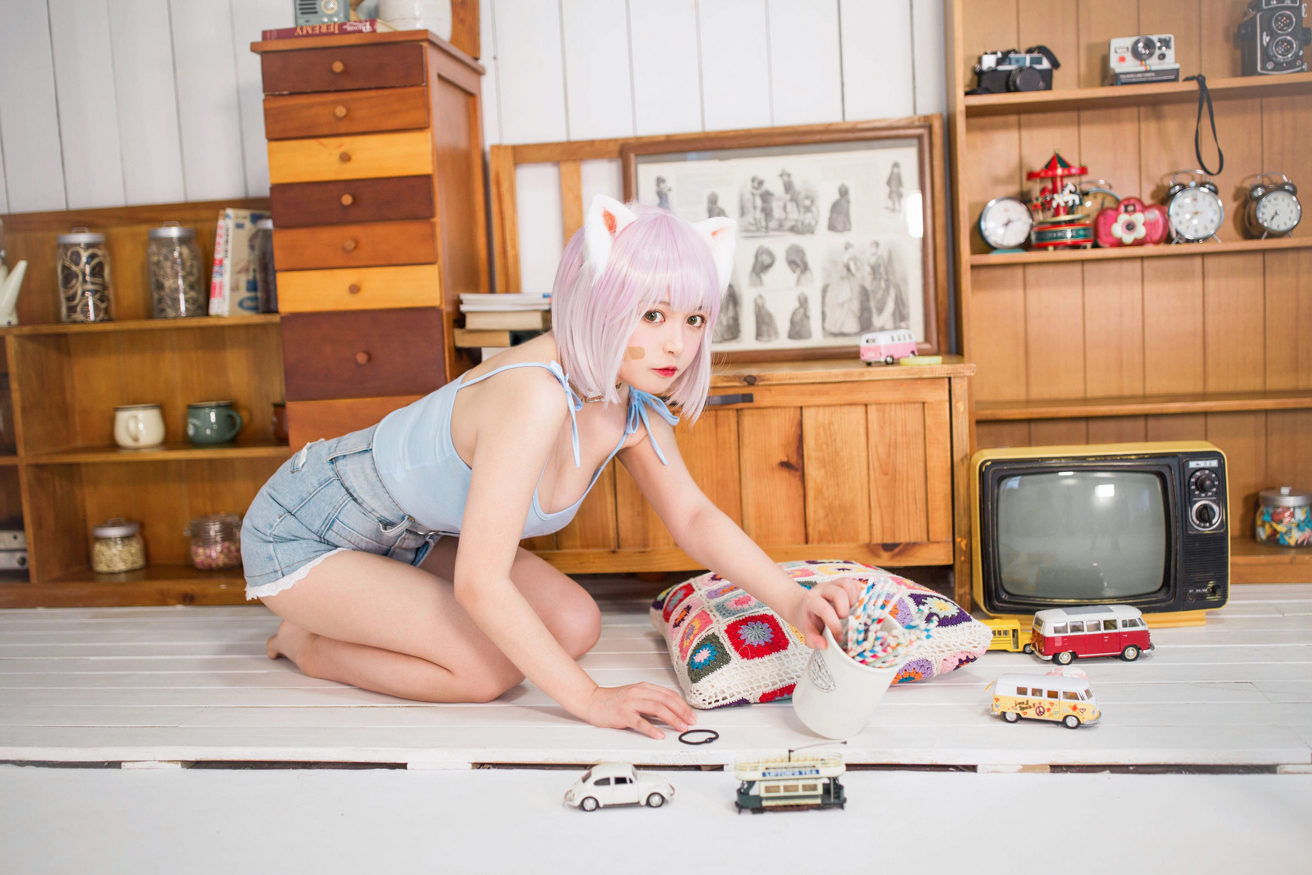 [网红COSER] 大眼萌妹黑猫猫OvO - 养猫小课堂第11张