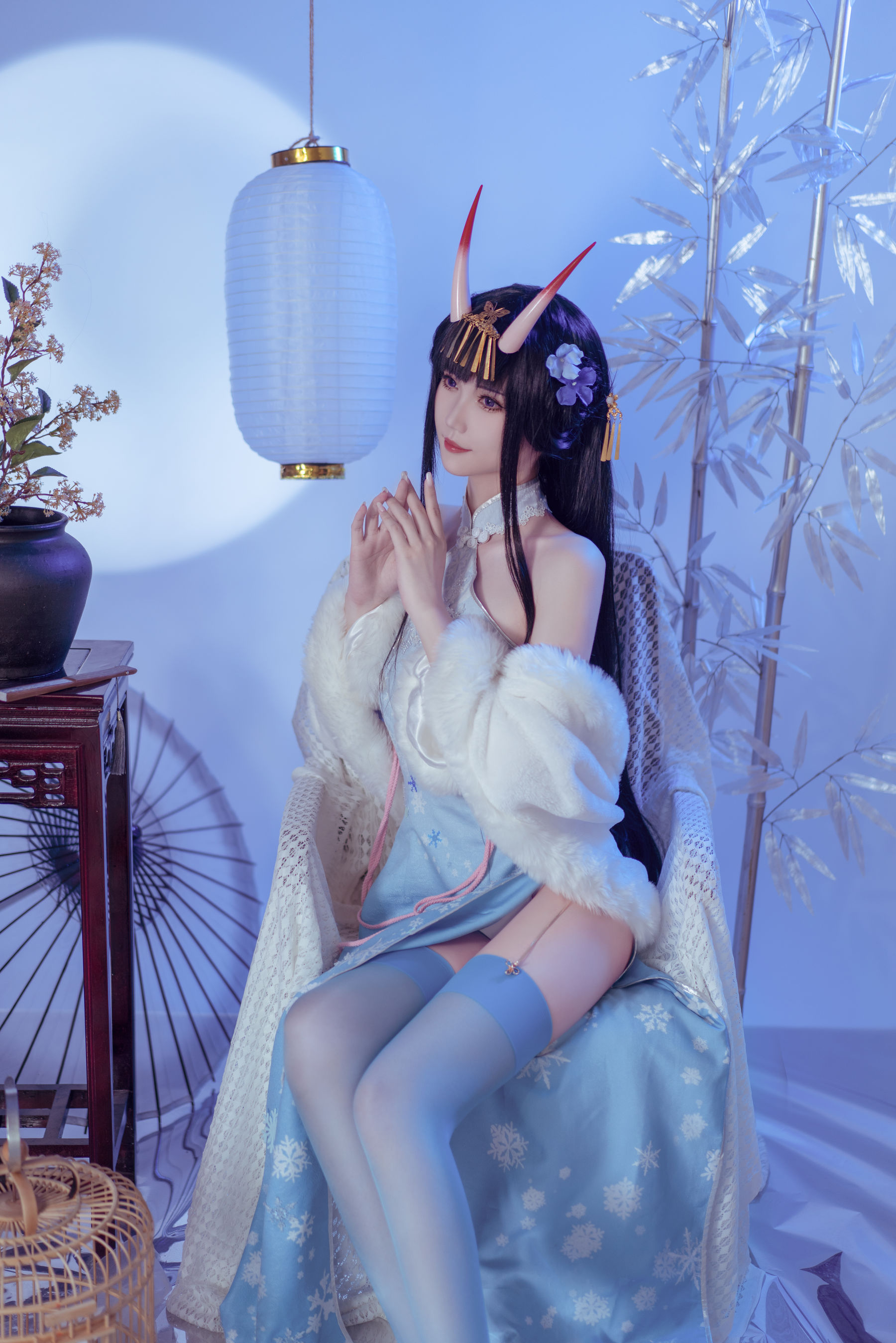 [网红COS] 花兮_honoka - 能代 冬雪沁香第1张
