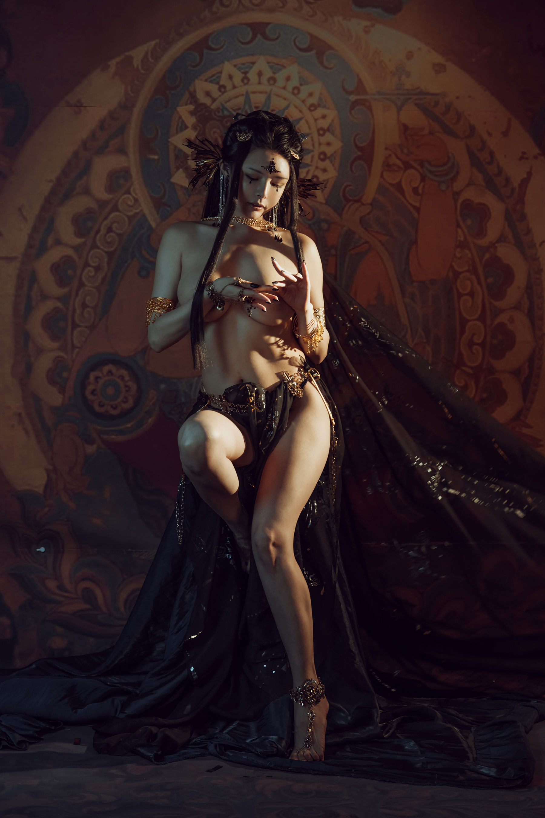 [网红COS] 秋和柯基(夏小秋秋秋) - 黑敦煌第11张