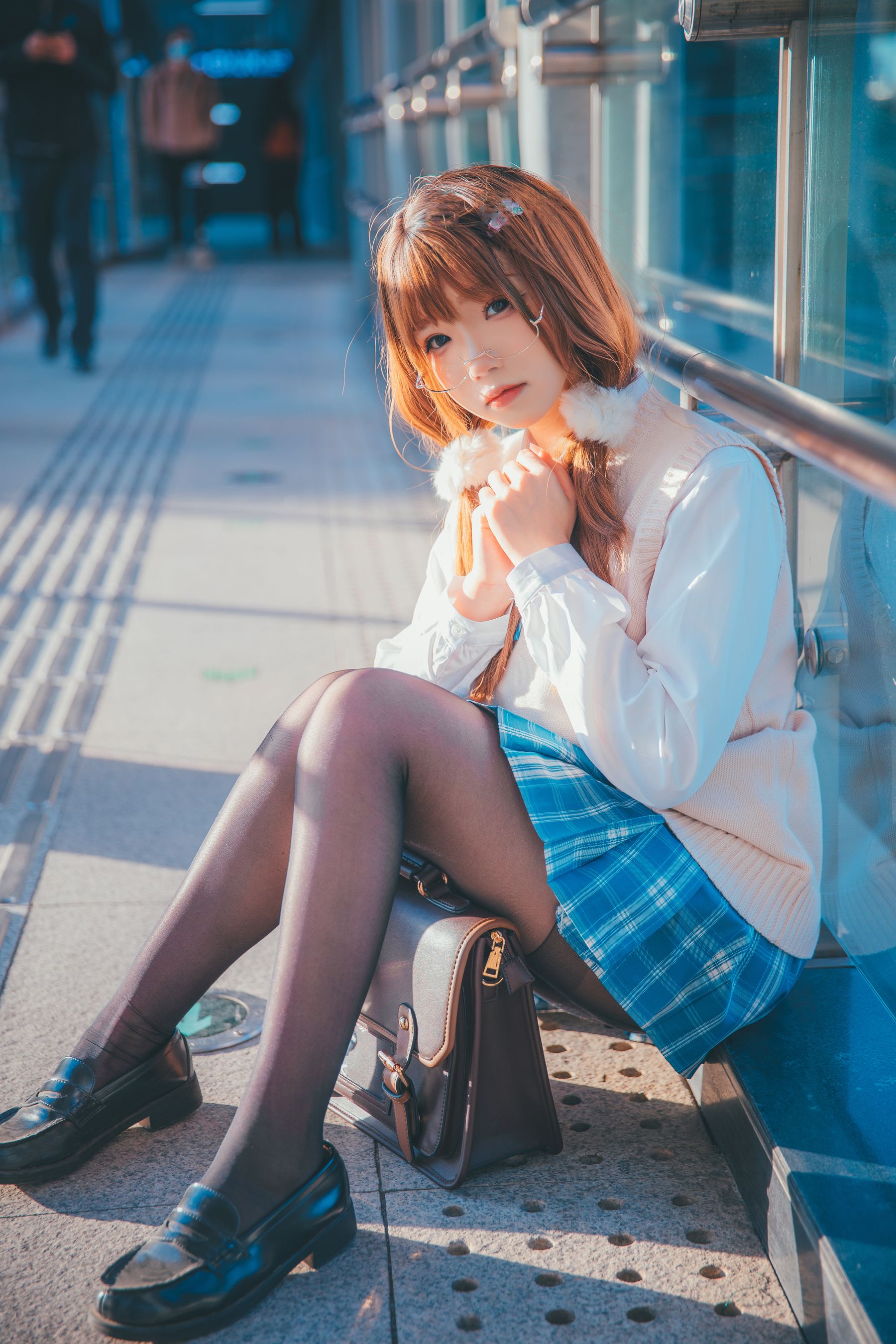 [福利COS] 动漫博主雪晴Astra - JK夕阳第1张