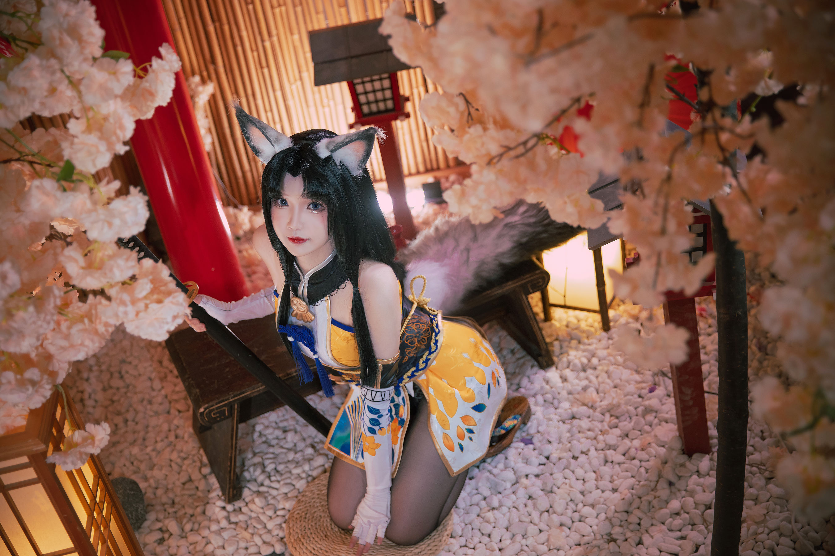 [福利COS] 动漫博主雪晴Astra - 永劫无间 黑丝胡桃第1张