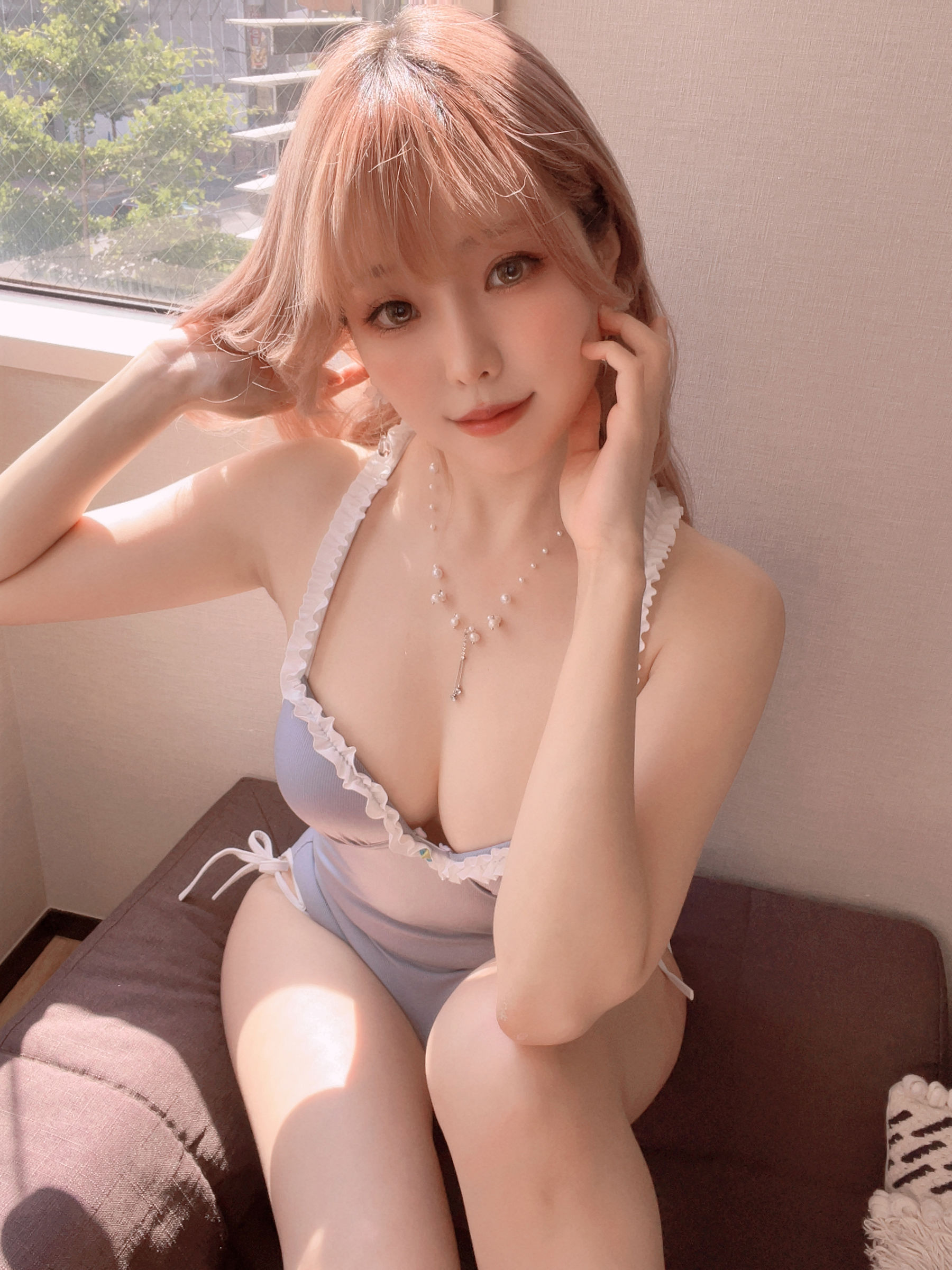 [福利COS] Ely_eee(ElyEE子) - Mist Blue Lady第13张