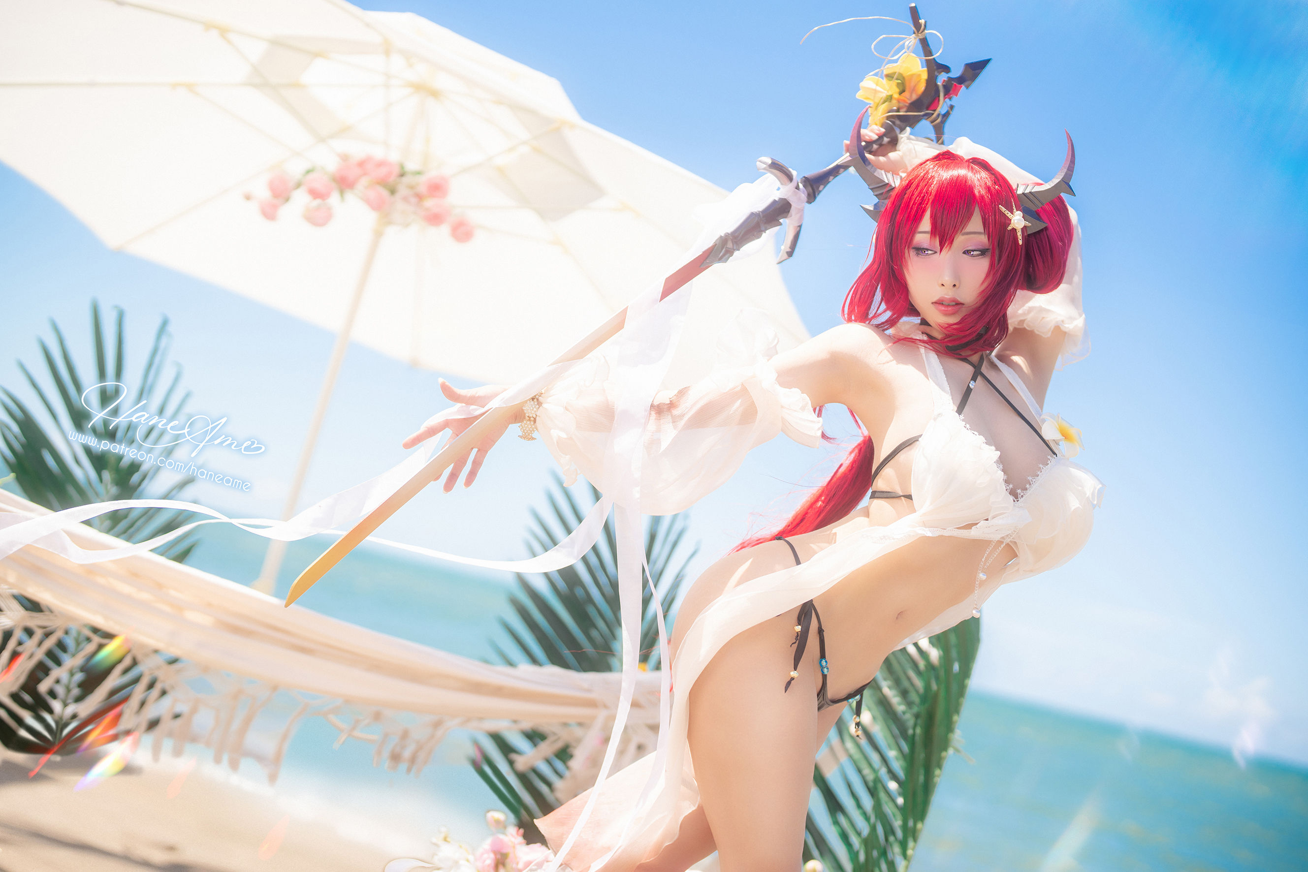 [福利COS] Hane Ame 雨波写真 - Arknights Surtr 泳裝第10张