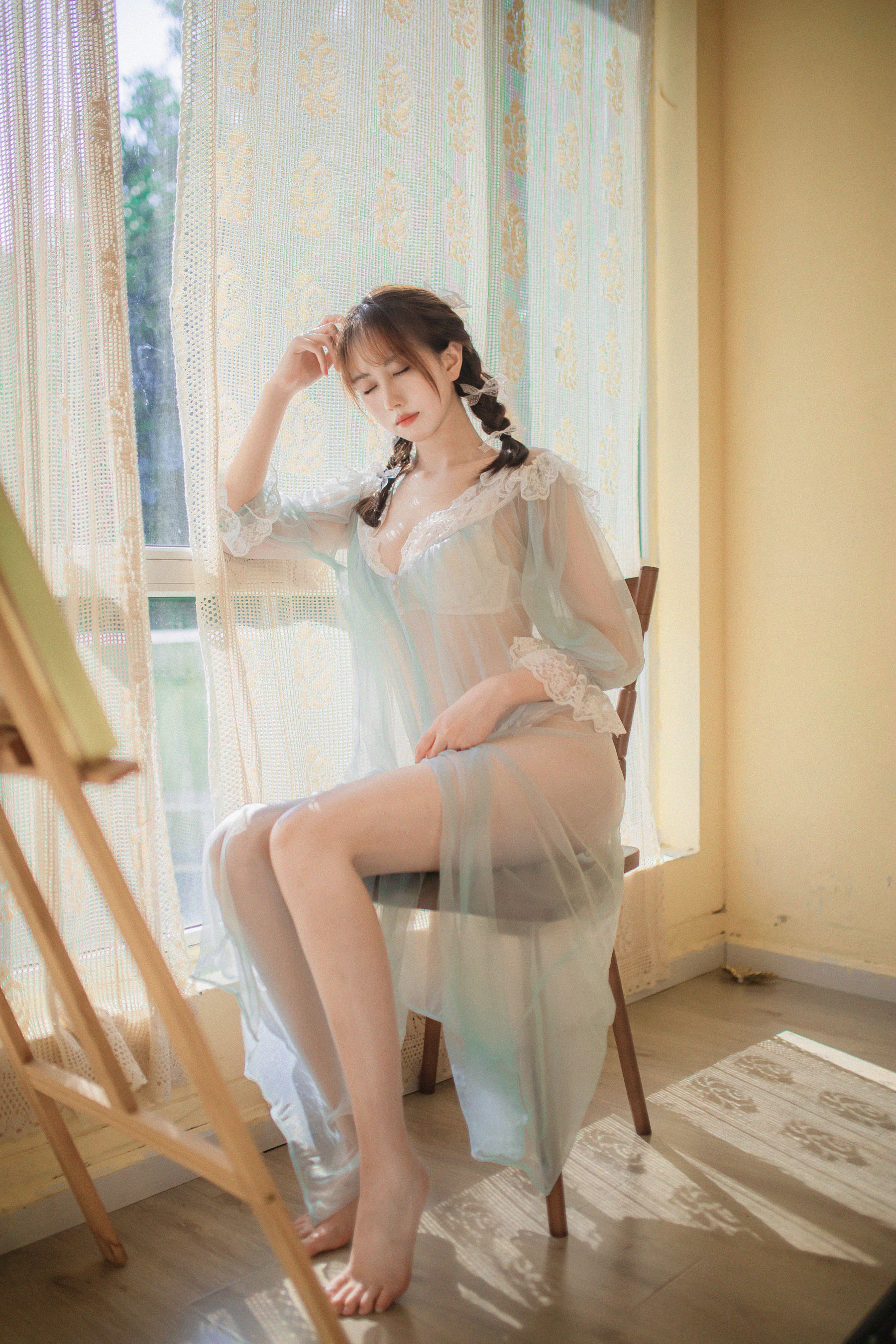 [福利COS] 次元少女念雪ww - 蓝纱衣第6张