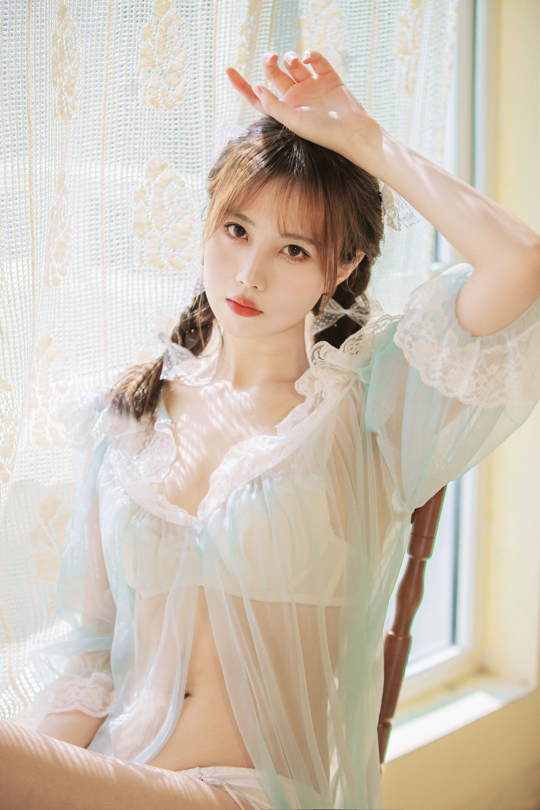 [福利COS] 次元少女念雪ww - 蓝纱衣第5张