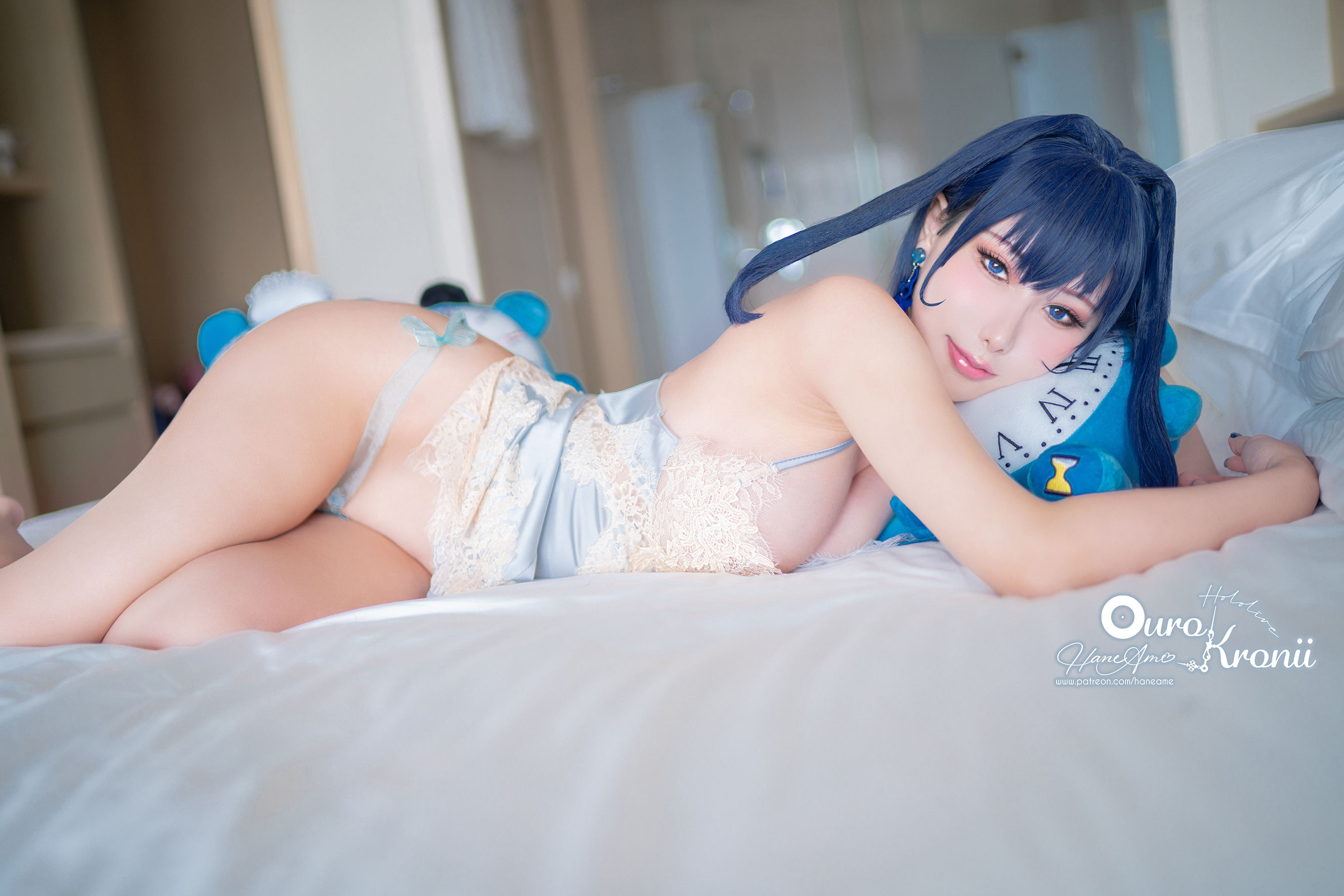 [福利COS] Hane Ame 雨波写真 - Hololive Kronii 時間 Pajama第10张