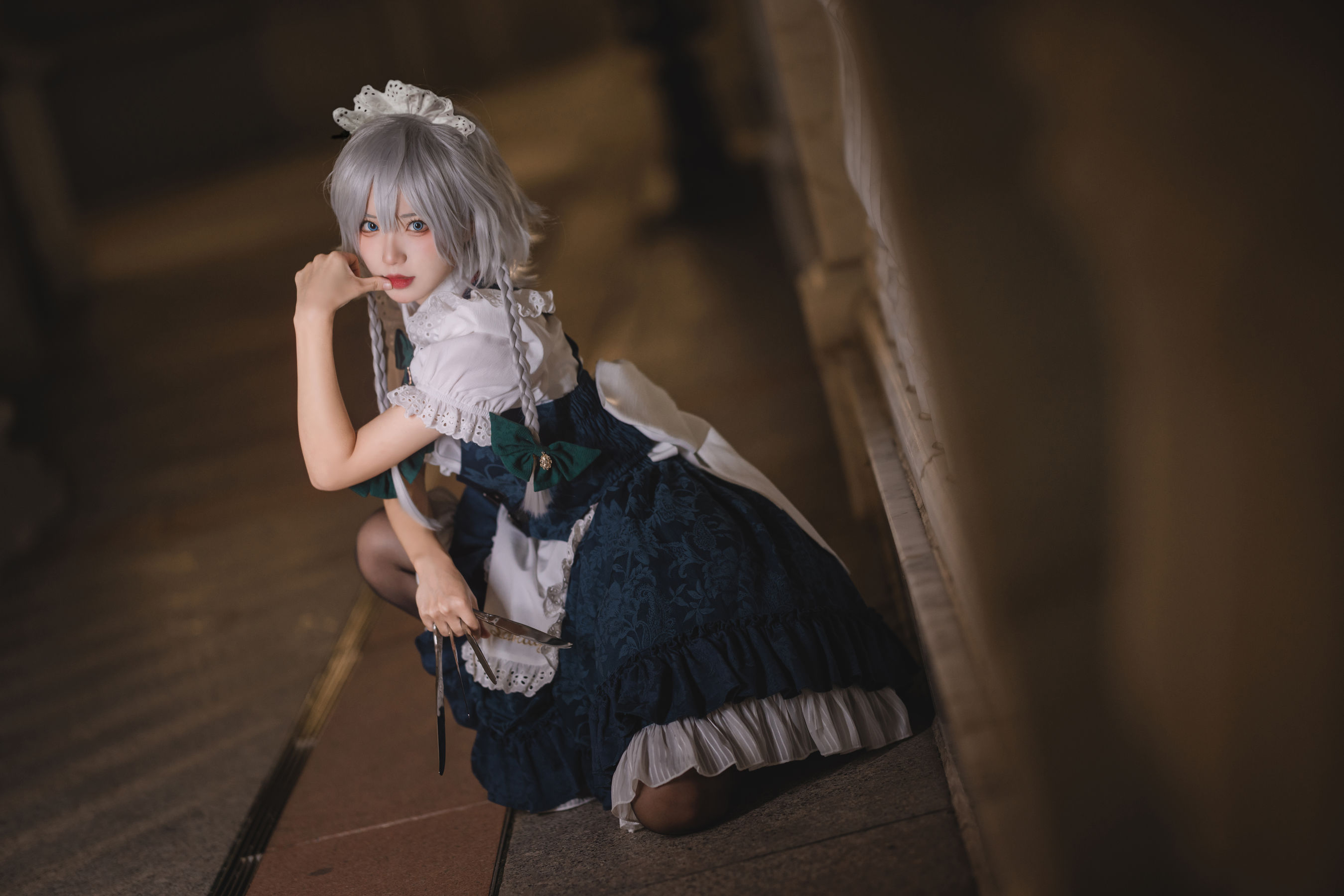 [福利COS] 花柒Hana - 星雨咲夜女仆第1张