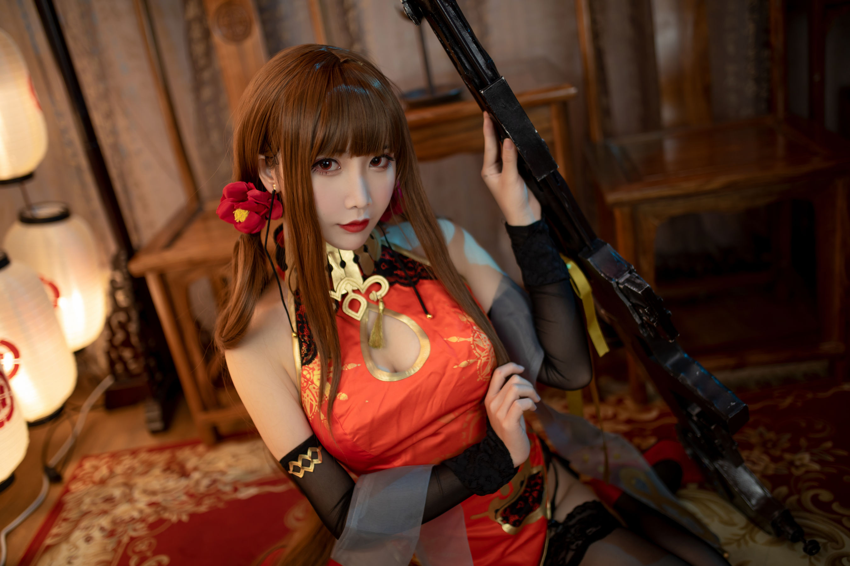[福利COS] 可爱人气Coser面饼仙儿 - DSR50 红牡丹第5张