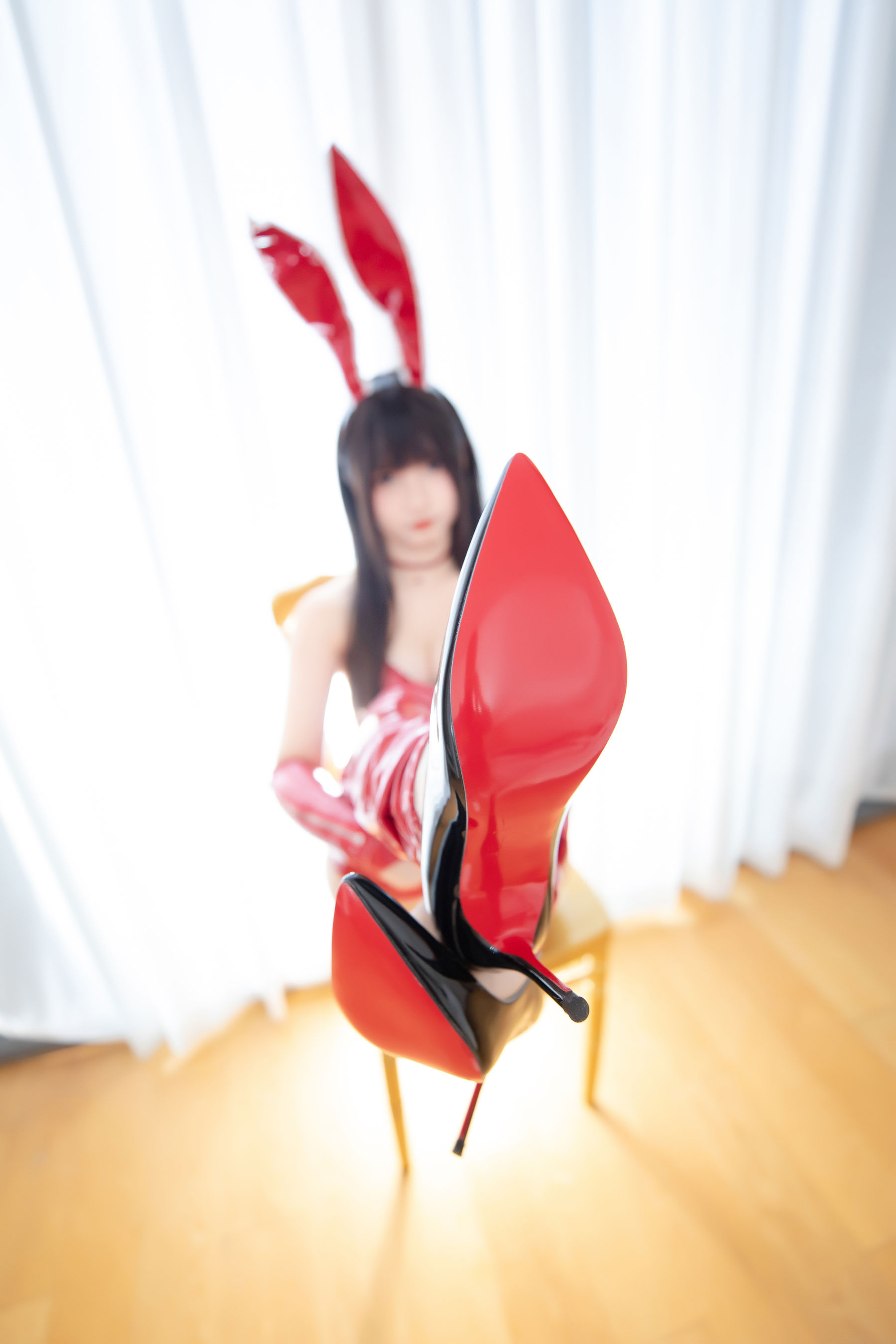 [福利COS] 萝莉神楽板真冬 之红兔迎春第12张