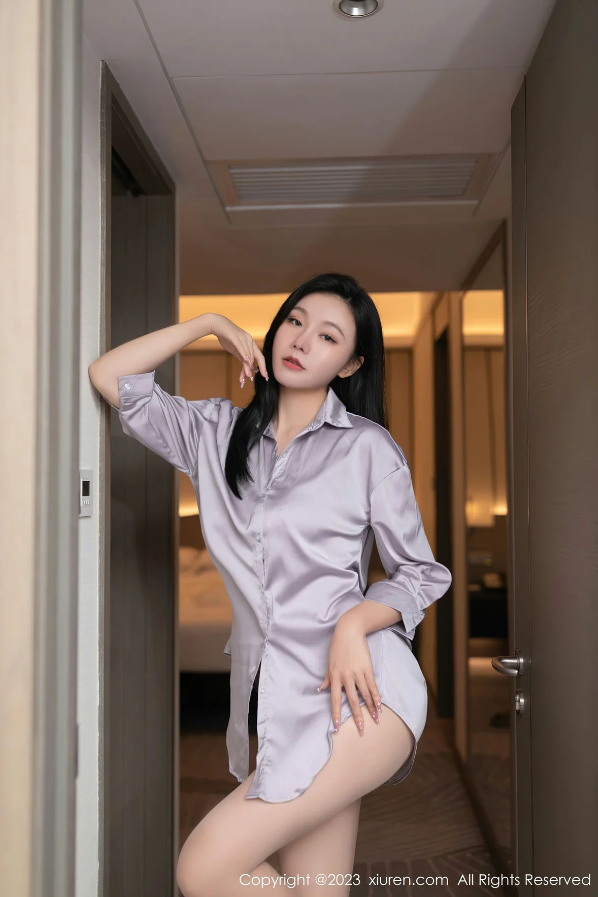  秀人网 No.7376 安然anran 浅色薄纱内衣性感写真 [77P]第1张