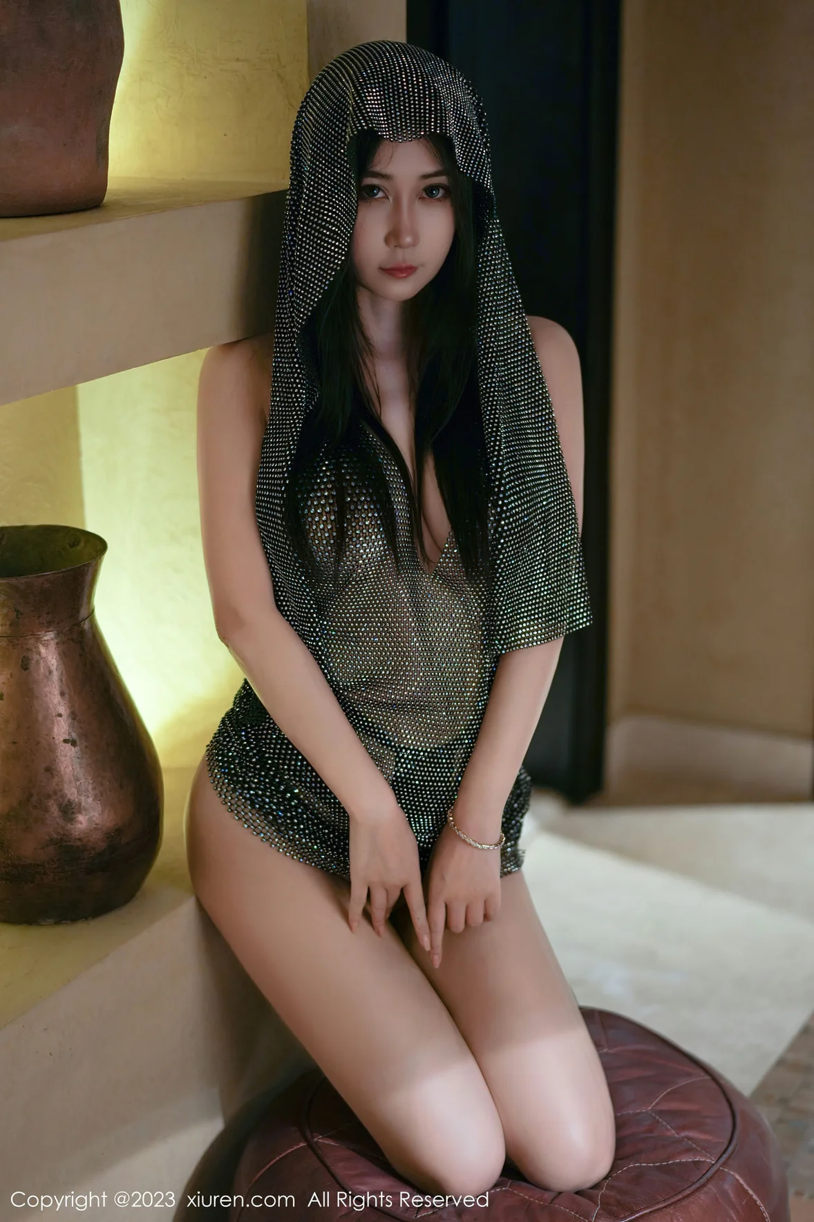  XiuRen 秀人 No.7003 laura阿姣 绿色轻透短裙写真 [71P]第2张