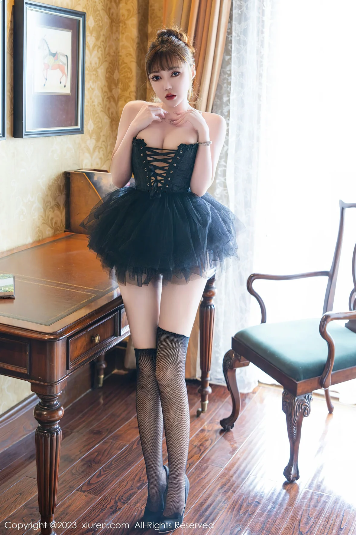  XiuRen 秀人 No.7057 萌汉药baby 黑色舞裙性感写真33 [82P]第4张