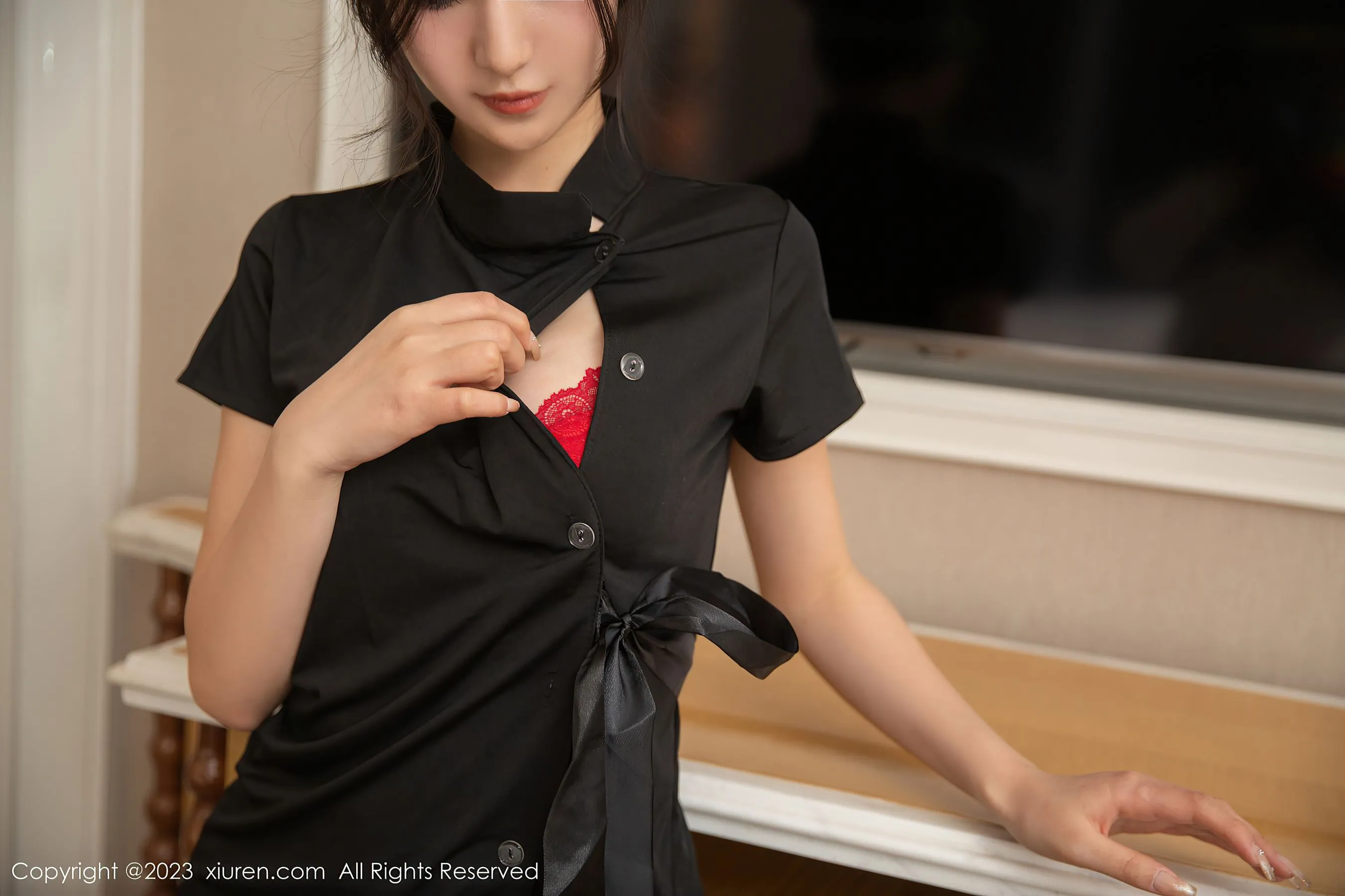  秀人网 No.6705 熊小诺 网格袜美腿第3张