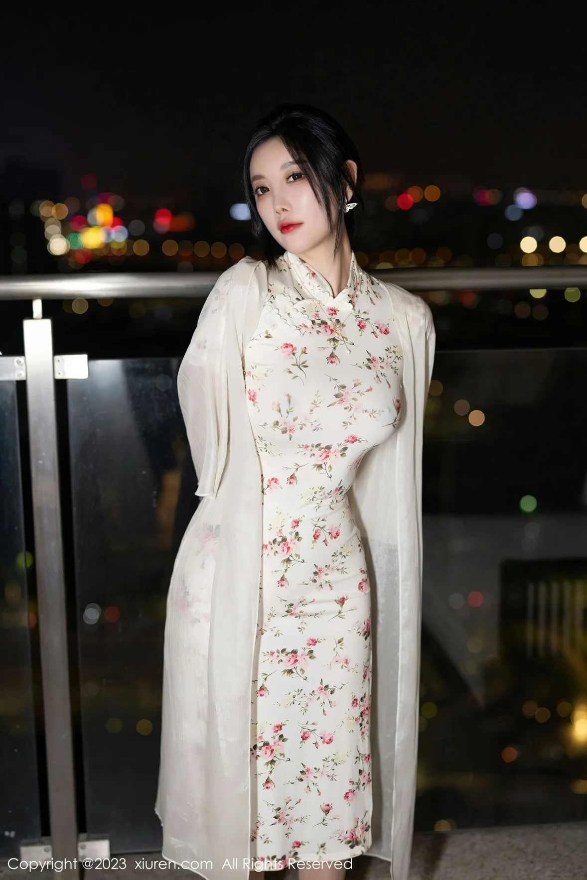  秀人网 No.7363 杨晨晨Yome 碎花旗袍浙江安吉旅拍 [87P]第1张