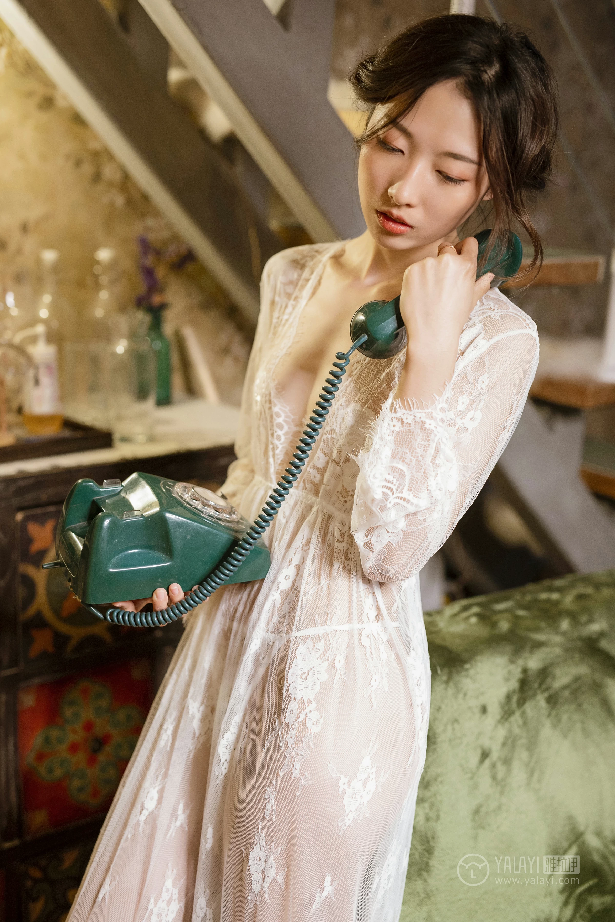 [YALAYI雅拉伊]NO.161 隐隐的柔情 佳佳 白色透视镂空连衣裙性感私房写真集第17张