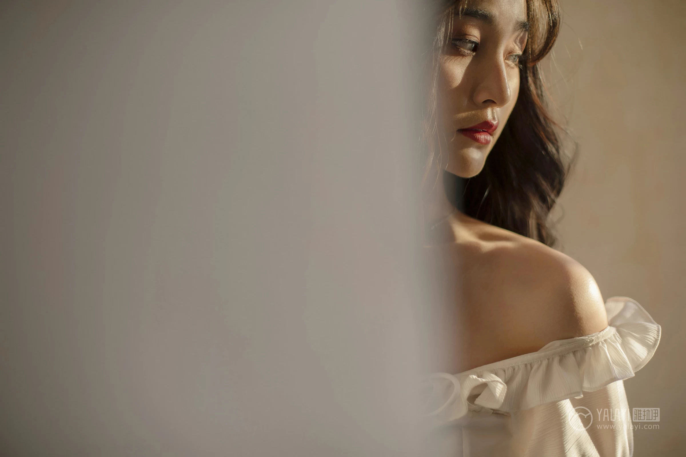 [YALAYI雅拉伊]No.168 画中伊人 项兴咏 白色塑身抹胸连衣裙性感私房写真集第15张