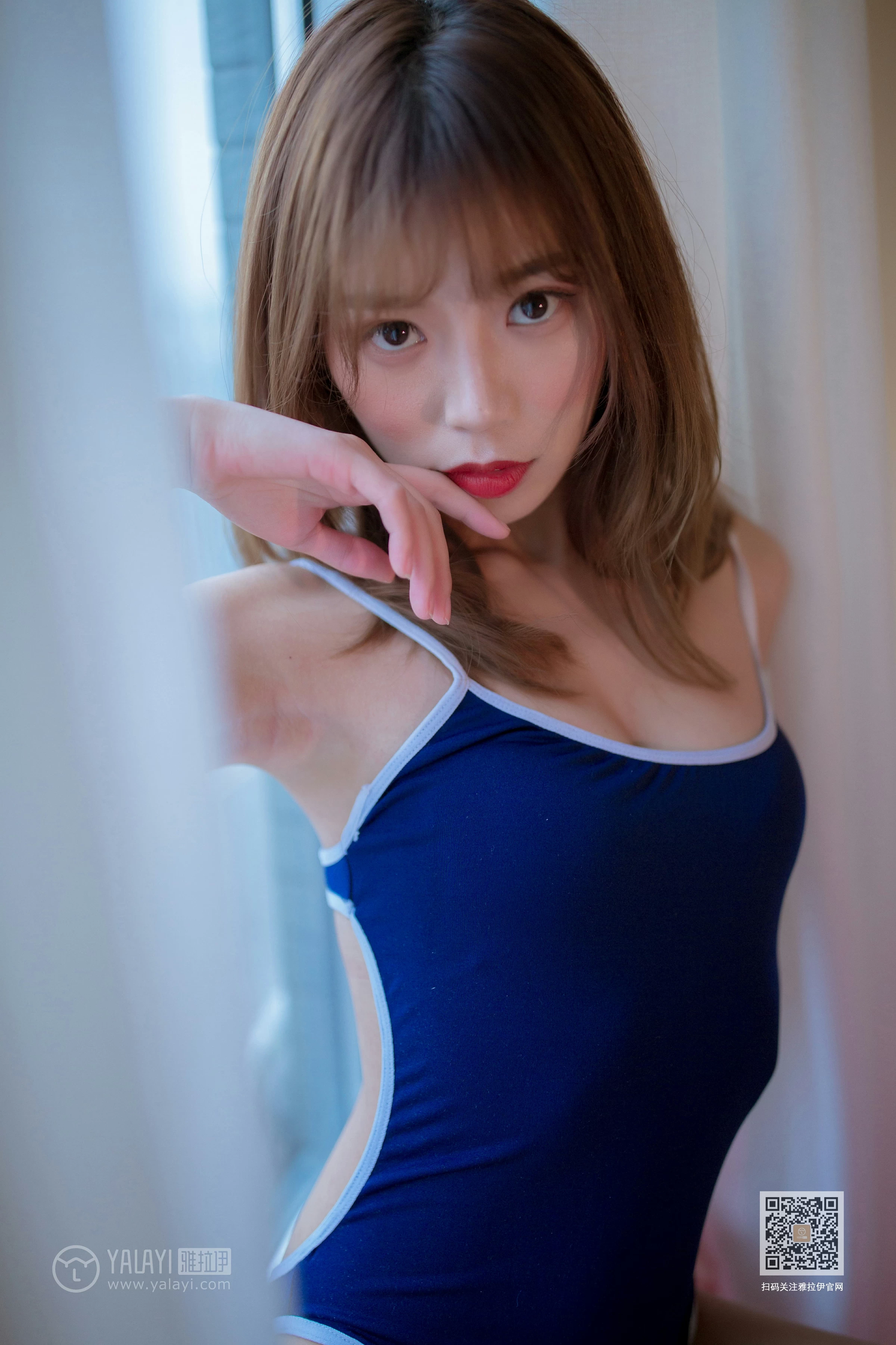 [YALAYI雅拉伊]Vol.495 画 丽雅 蓝色连体比基尼泳装性感私房写真集第11张