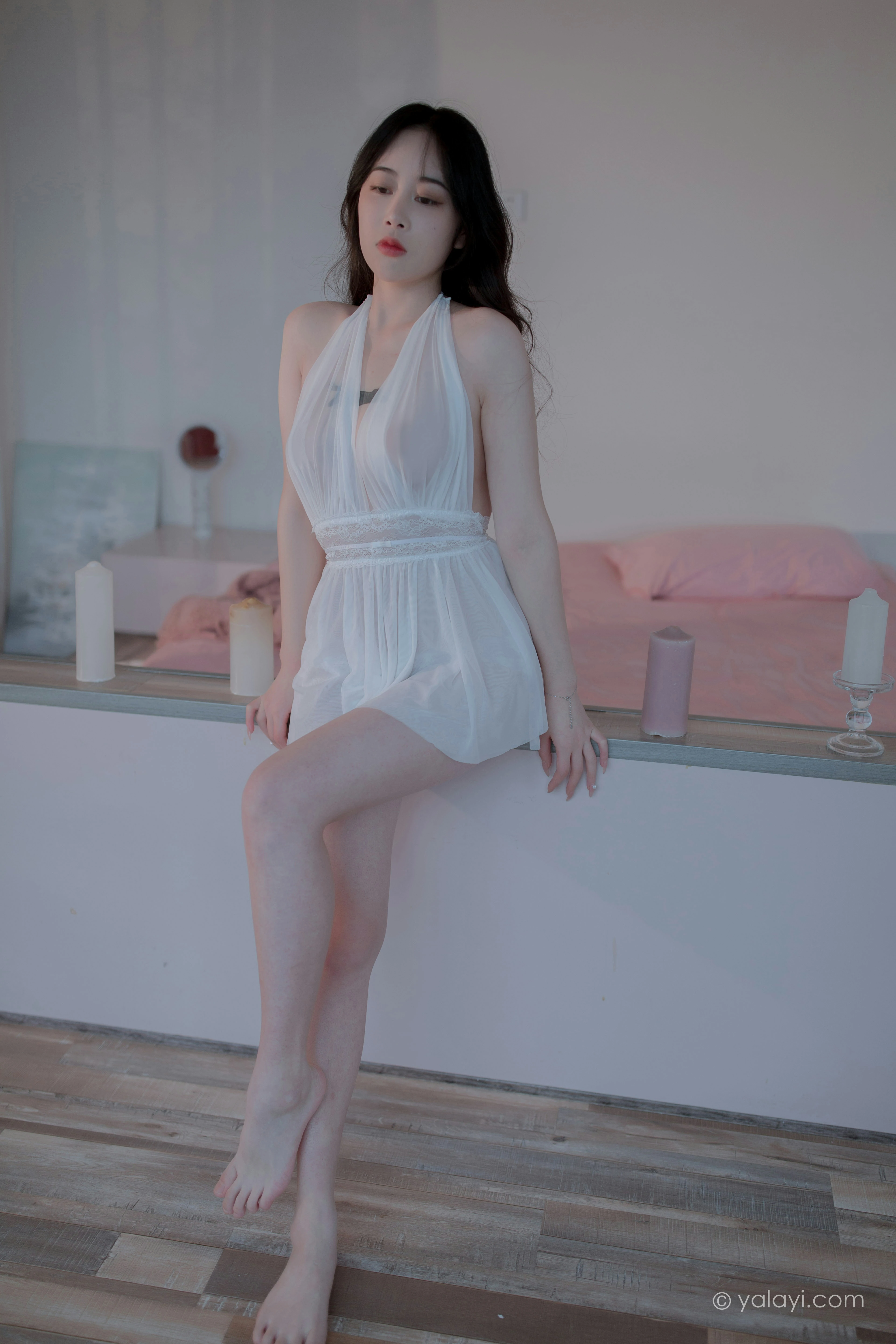 [YALAYI雅拉伊]NO.792 笼子里的鸟儿 璎珞 白色透视情趣内衣性感私房写真集第9张