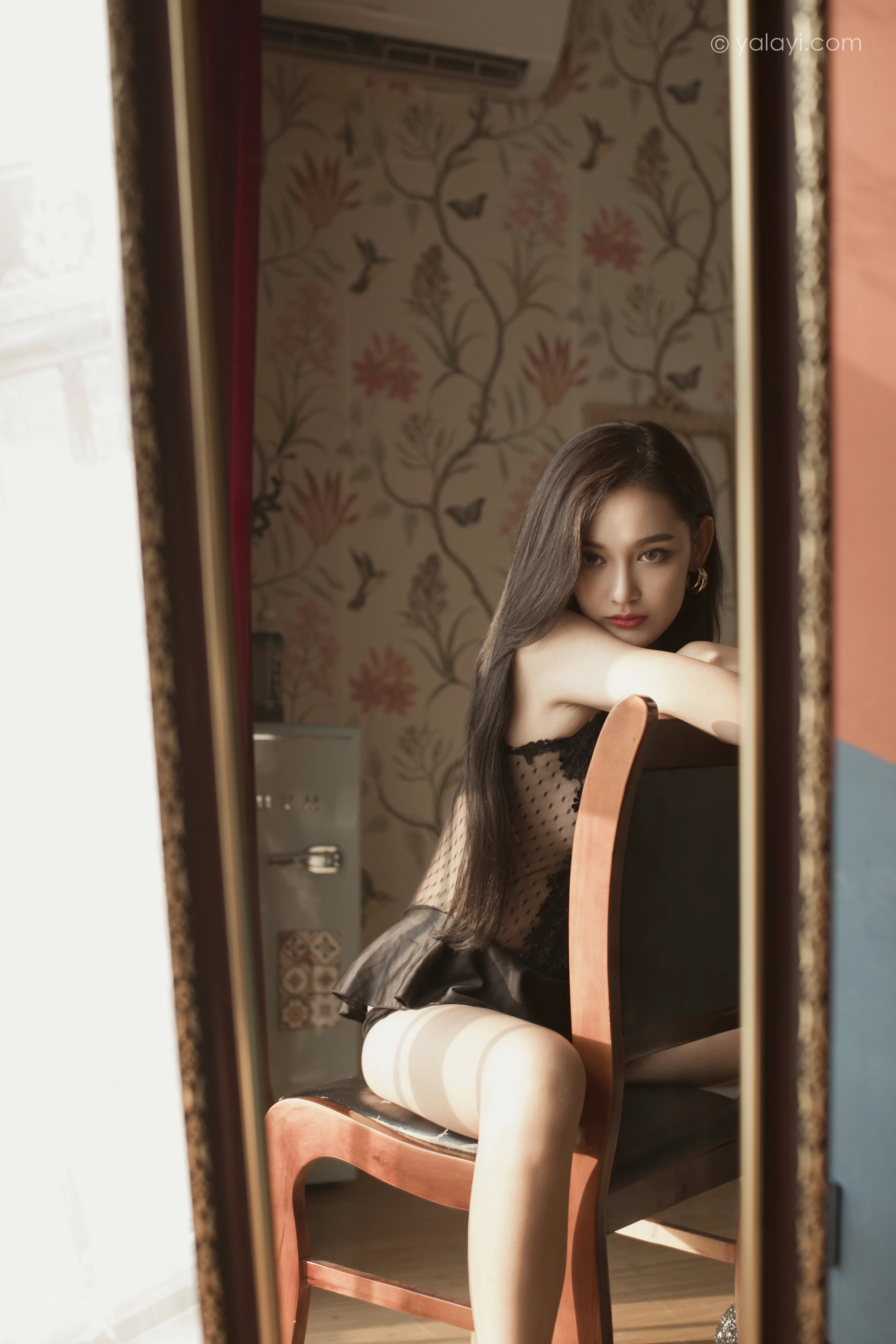 [YALAYI雅拉伊]NO.721 《面纱》 刘子炀 黑色透视情趣连体内衣性感私房写真集第16张