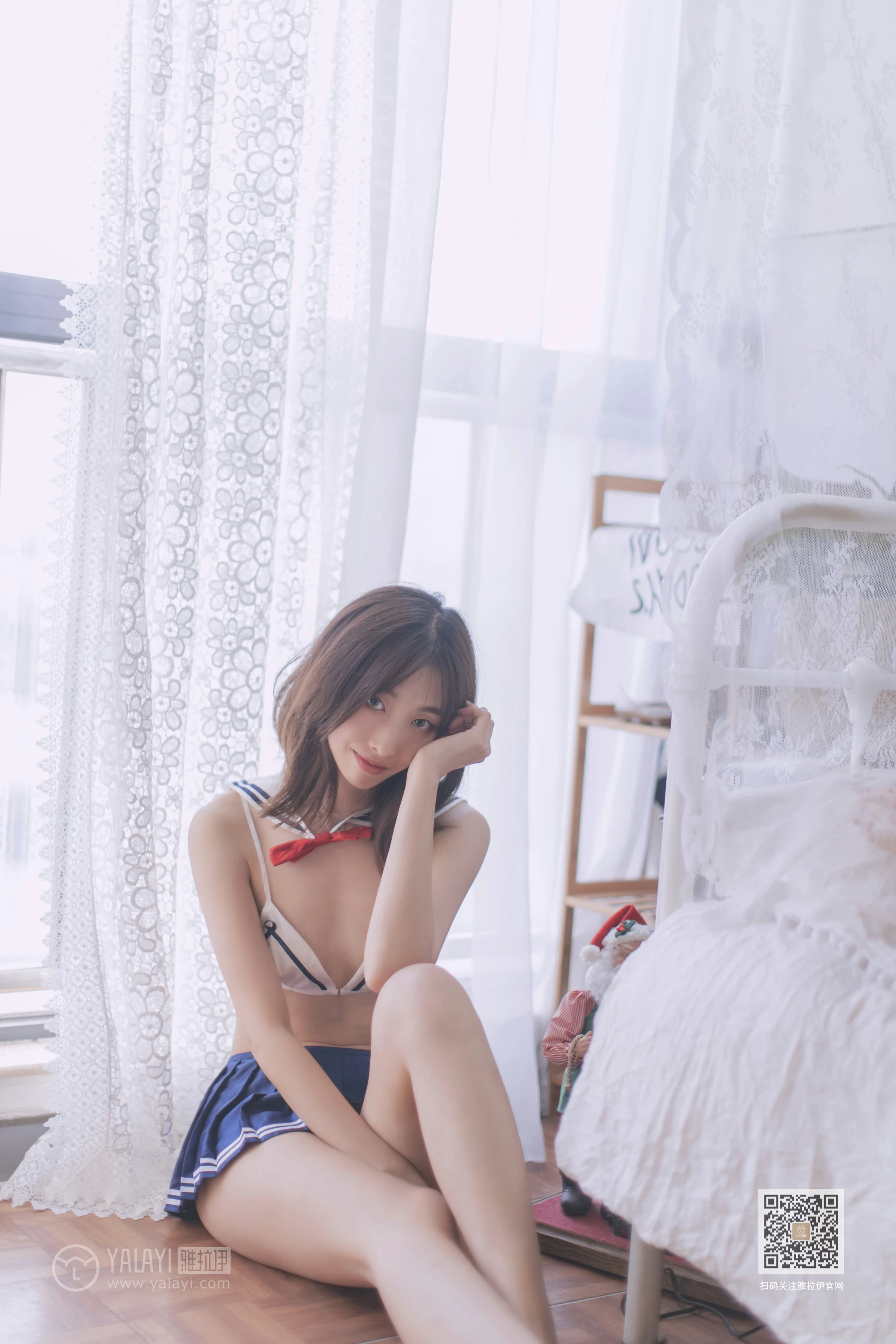 [YALAYI雅拉伊]Vol.449 佳佳的水手梦 情趣制服内衣加短裙性感私房写真集第3张