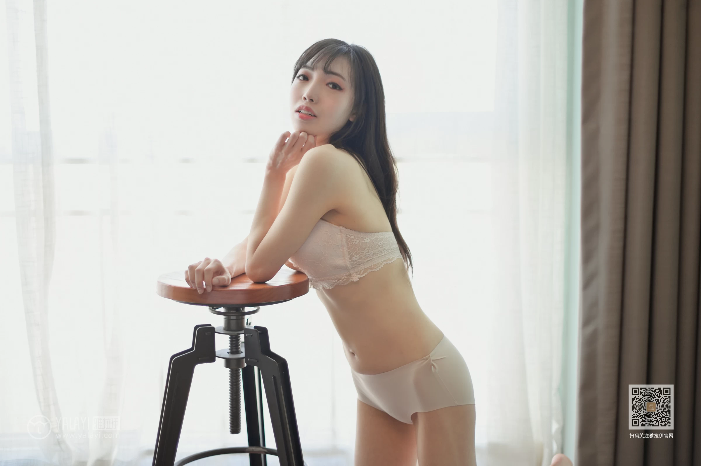 [YALAYI雅拉伊]Vol.469 冰肌白波 软软 白色蕾丝内衣居家性感私房写真集第9张