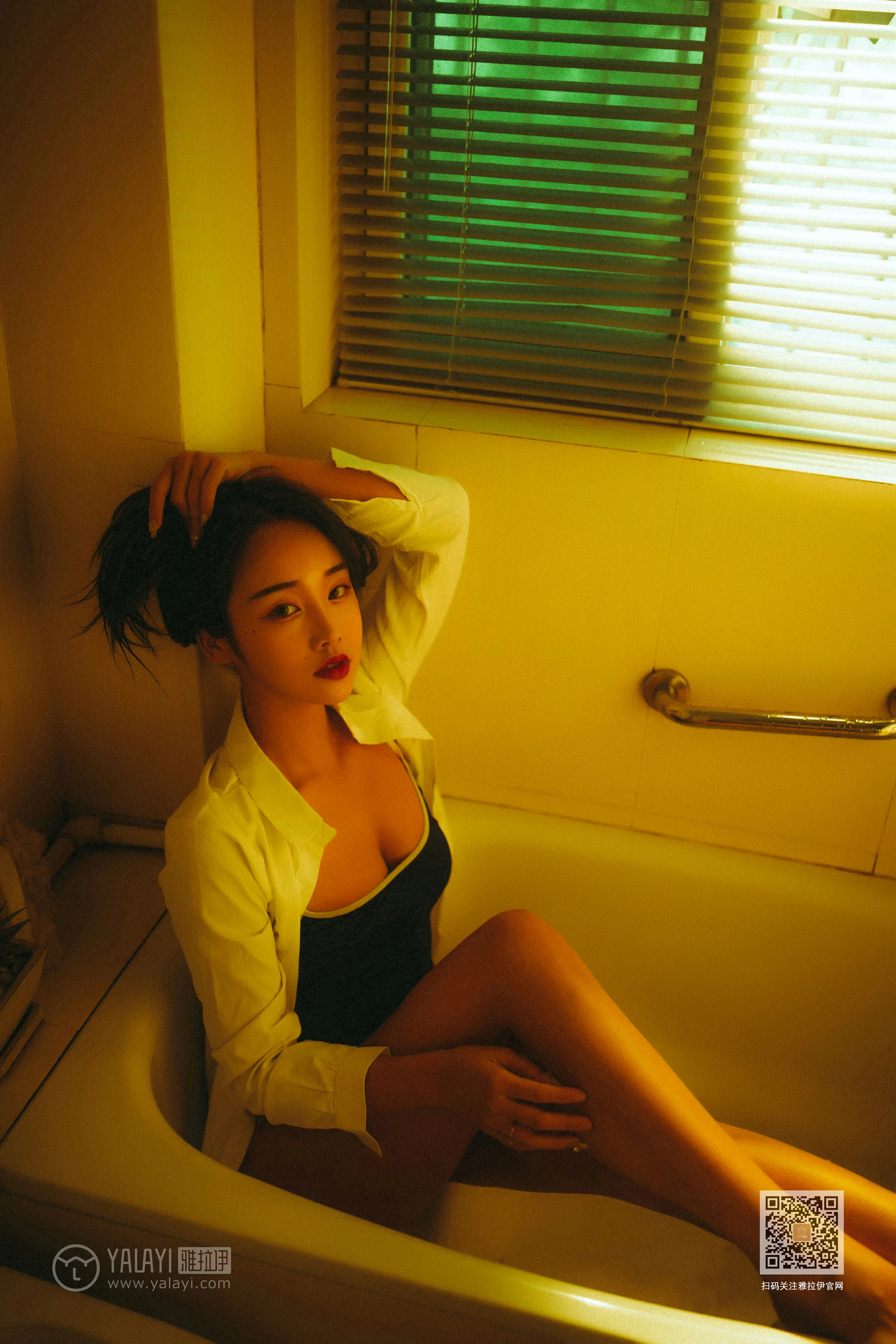 [YALAYI雅拉伊]NO.653 《枯涸之恋》 优优 蓝色连体比基尼泳装性感私房写真集第9张